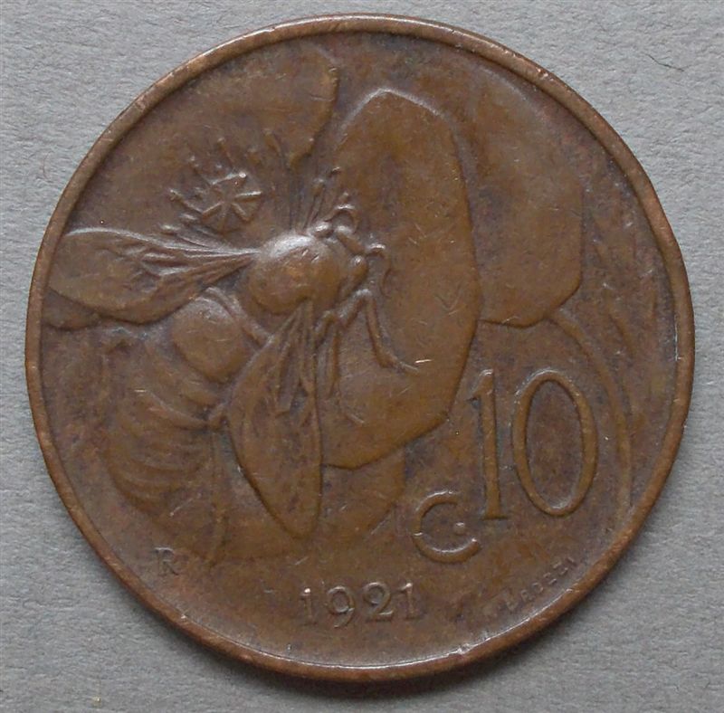 1921-Italy-10-Centesimi